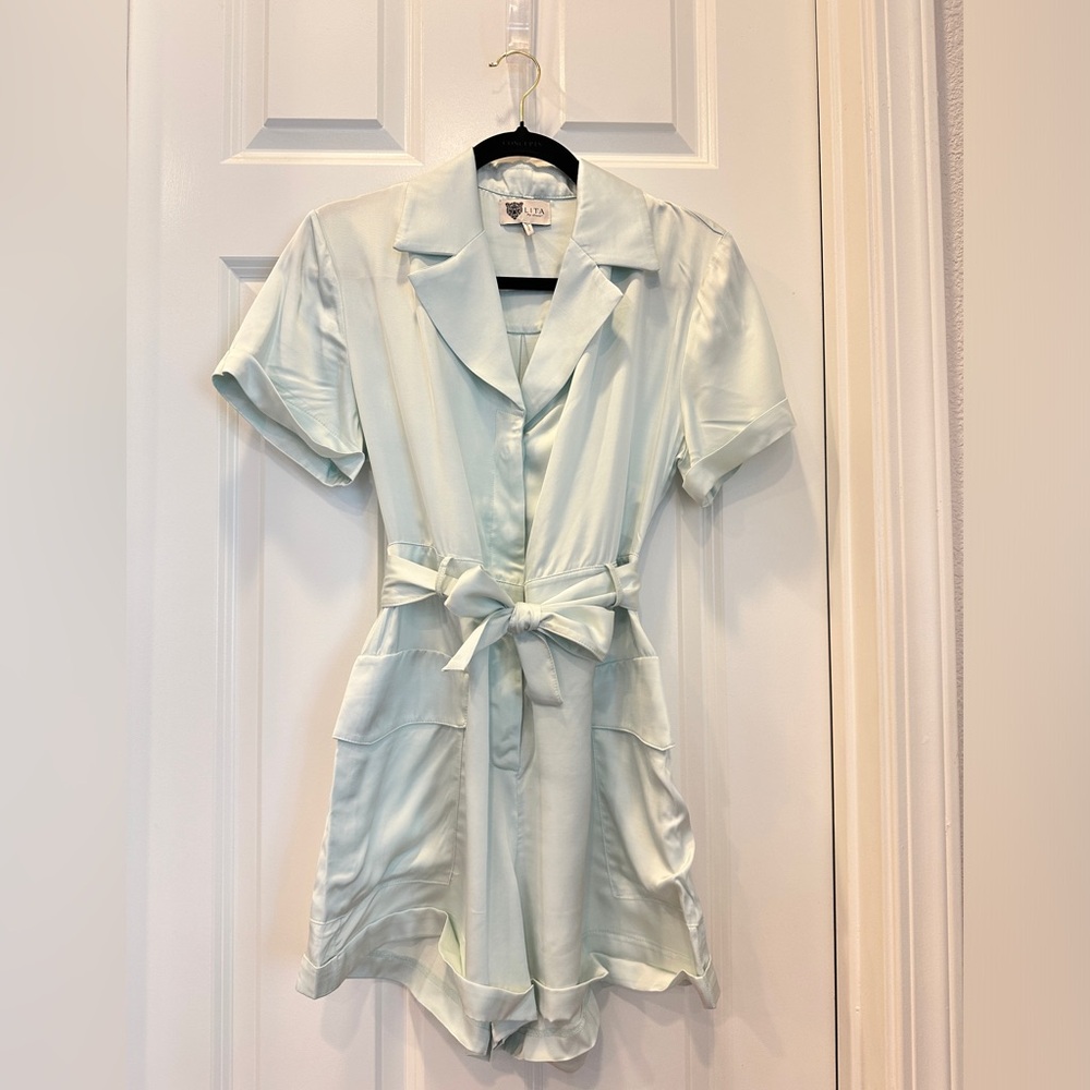 Lita by Ciara faux silk romper